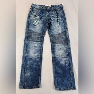 Men Bleecker‎ & Mercer Men’s Blue Acid Wash Motto Size 34x30 Denim  Jeans